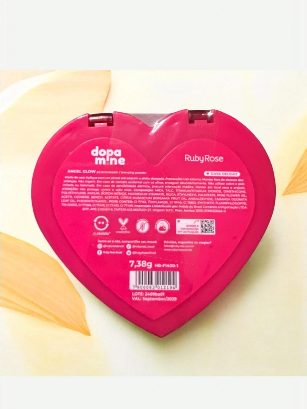 Ruby Rose Dopamine Angel Glow Bronzing Powder - Warm Brown